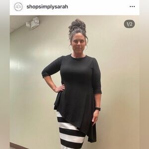 Elegant Black Asymmetrical top